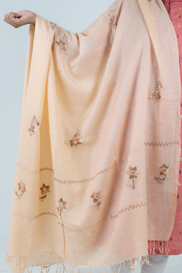 Swati Handloom Embroidery Wool Nude