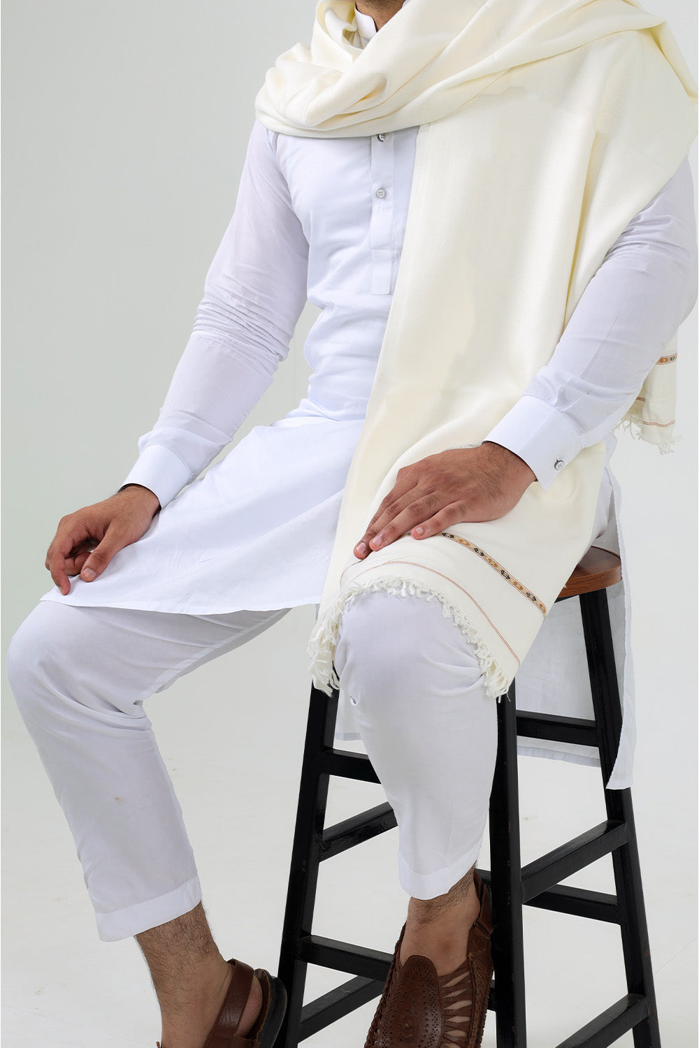 Pashmina wool White