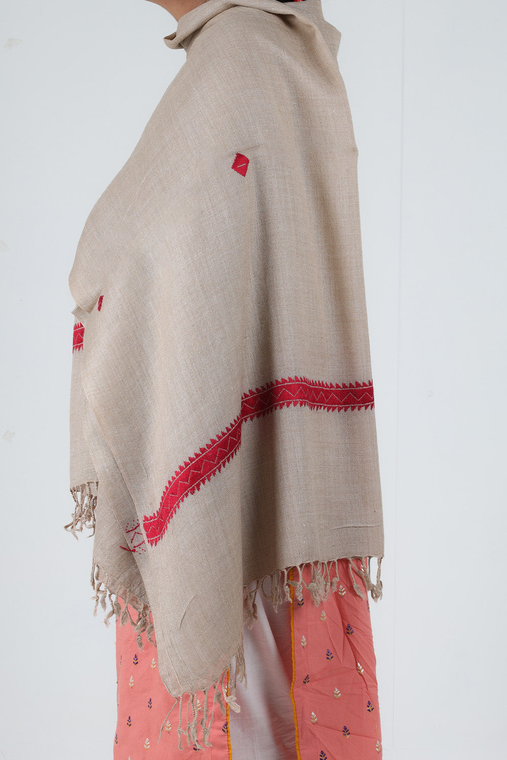 Swati Handloom Embroidery Wool Gray