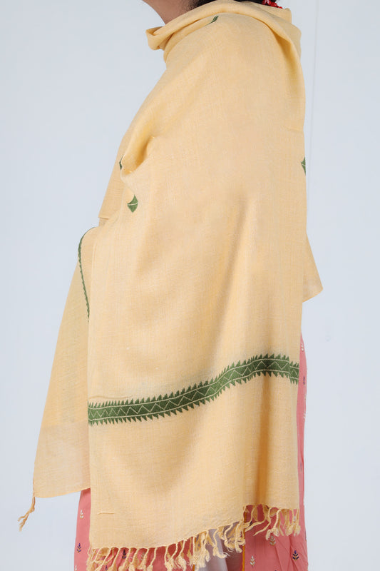 Swati Handloom Embroidery Wool Shawl