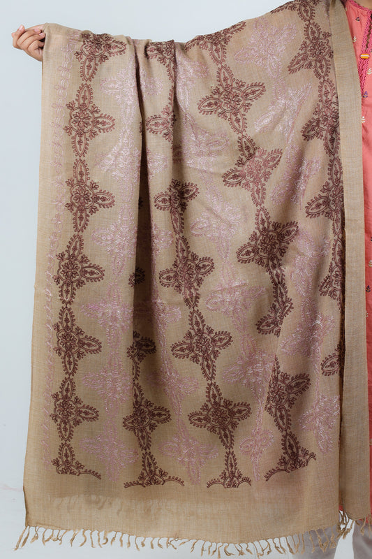 Swati Embroidery Wool French Beige